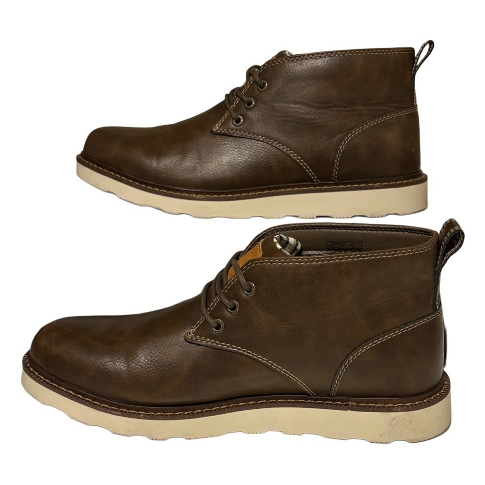 Buffalo David Bitton Brown Leather Chukka Boots